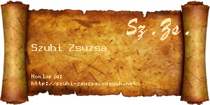Szuhi Zsuzsa névjegykártya